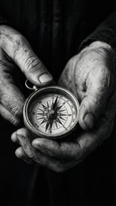 Weathered Hands Compass