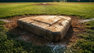Weathered Home Plate Close-Up