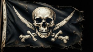 Weathered Pirate Flag