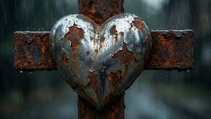 Weathered Rust Cross
