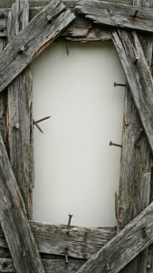 Weathered Wood Plank Border