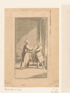 Webson en Dr. Braun naast de buste van Wilhelmine Arend
