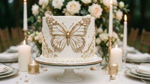 Wedding Butterfly Cake Centerpiece