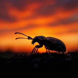 Weevil Sunset Silhouette