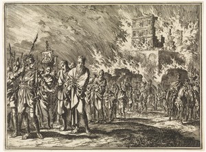 Wegvoering van Juda uit het brandende Jeruzalem