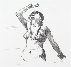 Weiblicher Akt in Abwehr (Female Nude Defending Herself)