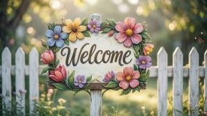 Welcome Garden Sign