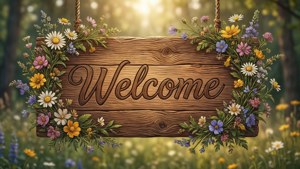 Welcome Rustic Sign