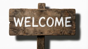 Welcome Sign Shadow