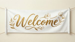 Welcome Typography Banner