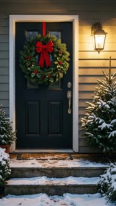 Welcome Wreath Door