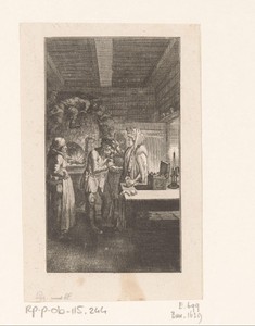 Welgestelde dame overnacht in een herberg