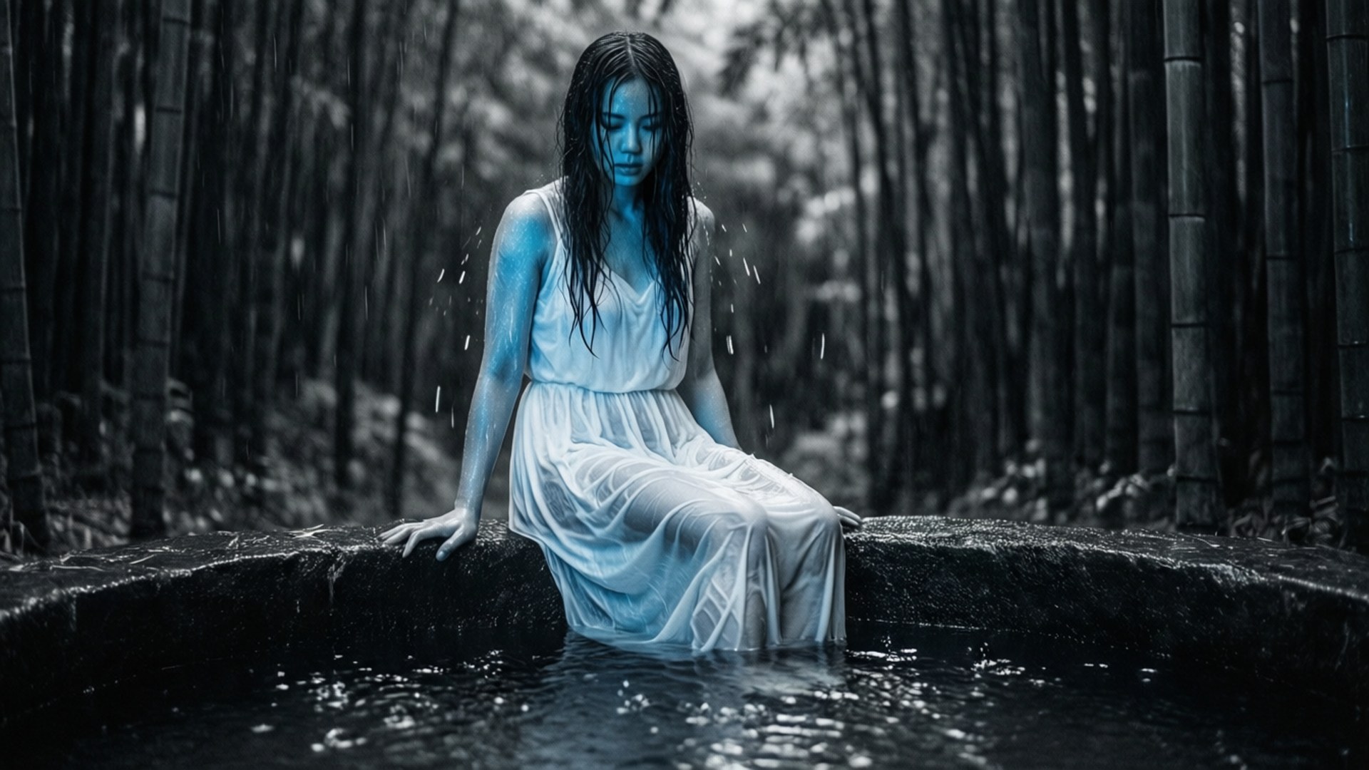 Well in the Grove by Wallpapers.art Studio