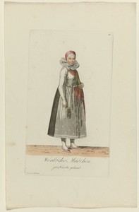 Wendisch meisje in kostuum