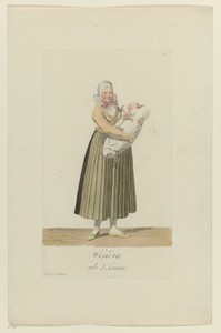 Wendische vrouw als kraamhulp