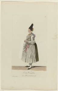 Wendische vrouw in bruidskostuum