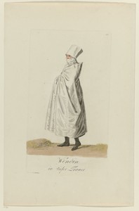 Wendische vrouw in rouwkleding