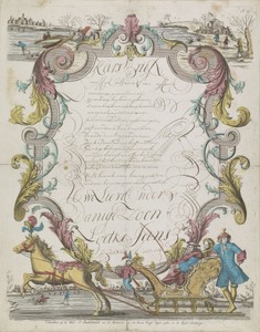Wensbrief met arrenslede