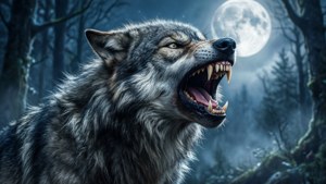Werewolf Howling Fangs