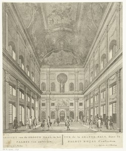 Westzijde van de Burgerzaal in het Koninklijk Paleis op de Dam
