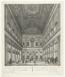 Westzijde van de Burgerzaal in het Stadhuis op de Dam