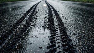 Wet Asphalt Skid Marks