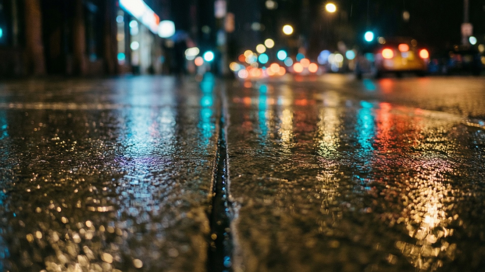 Wet Concrete Reflections by Wallpapers.art Studio