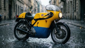Wet Street Laverda