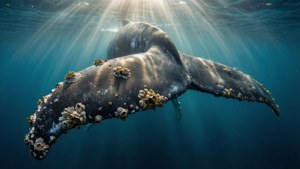 Whale Fin Underwater