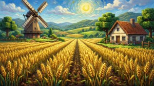 Wheat Farm Windmill