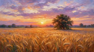 Wheat Field Sunset