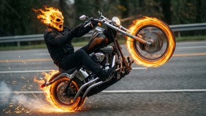 Wheelie of Fire