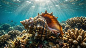Whelk on Coral Reef