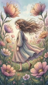Whimsical Field Girl