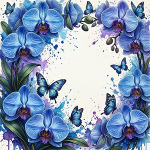 Whimsical Orchid Butterfly Frame