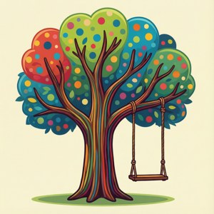 Whimsical Polka Dot Family Tree