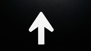 White Arrow on Black