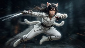White Cat Leader Action