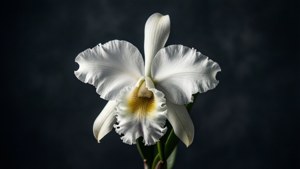 White Cattleya Dramatic