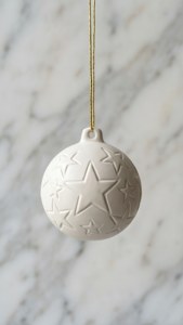 White Ceramic Star Ornament