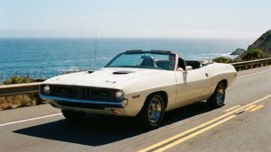 White Convertible Coast Drive