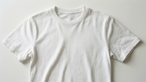 White Crew Mockup Flat Lay