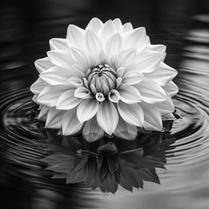 White Dahlia Float