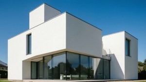 White Geometric House