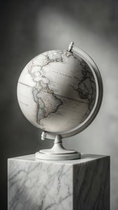 White Globe on Marble