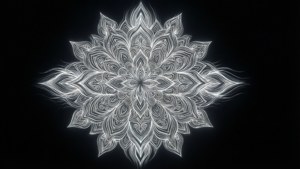 White Glowing Tribal Mandala