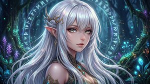 White Hair Elf Mage