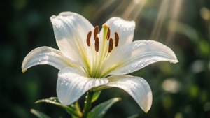 White Lily Dewdrops