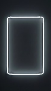 White Minimalist Neon Frame