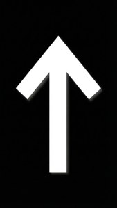 White on Black Arrow